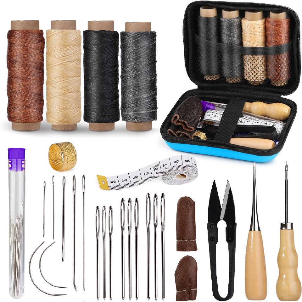 Leatherwork Needles - BUDDUR Kit Alat jahit kulit, dengan