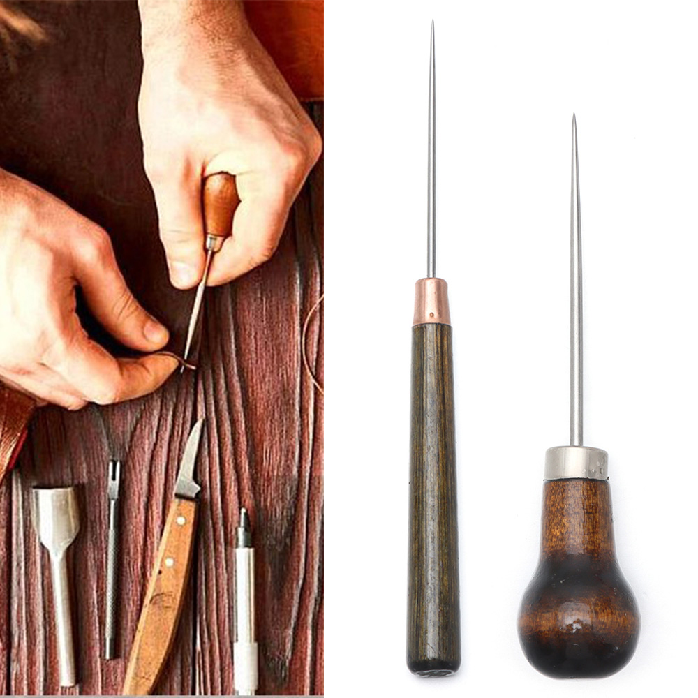 Leatherwork Needles - 1 Buah Jahit Penusuk Pegangan Kayu