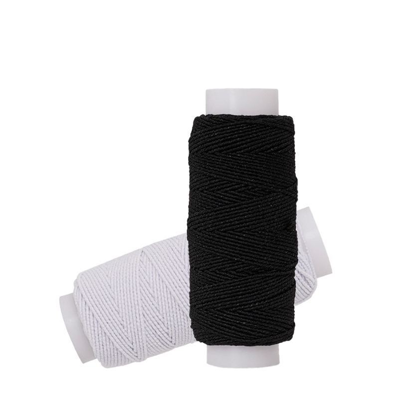 20M Benang Elastis Hitam Putih - Waxed Thread Linen ulasan dan harga
