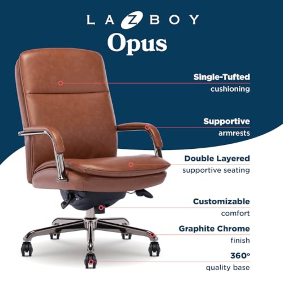 Kursi kantor eksekutif ergonom - Upholstery Leather Work ulasan dan harga