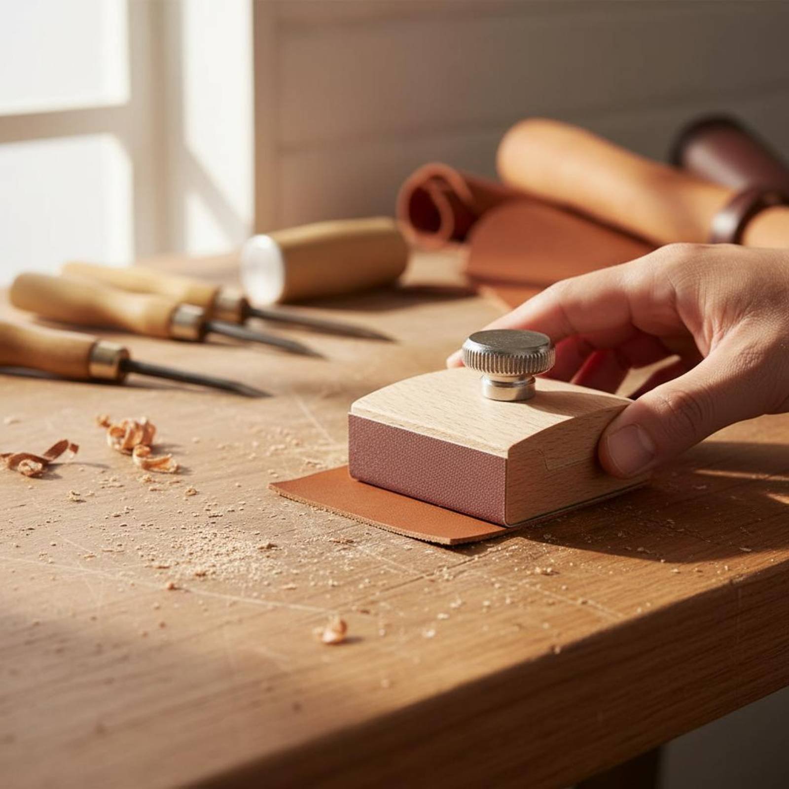 Blok Pengamplasan Tepi Kulit d - Leatherworker Block ulasan dan harga