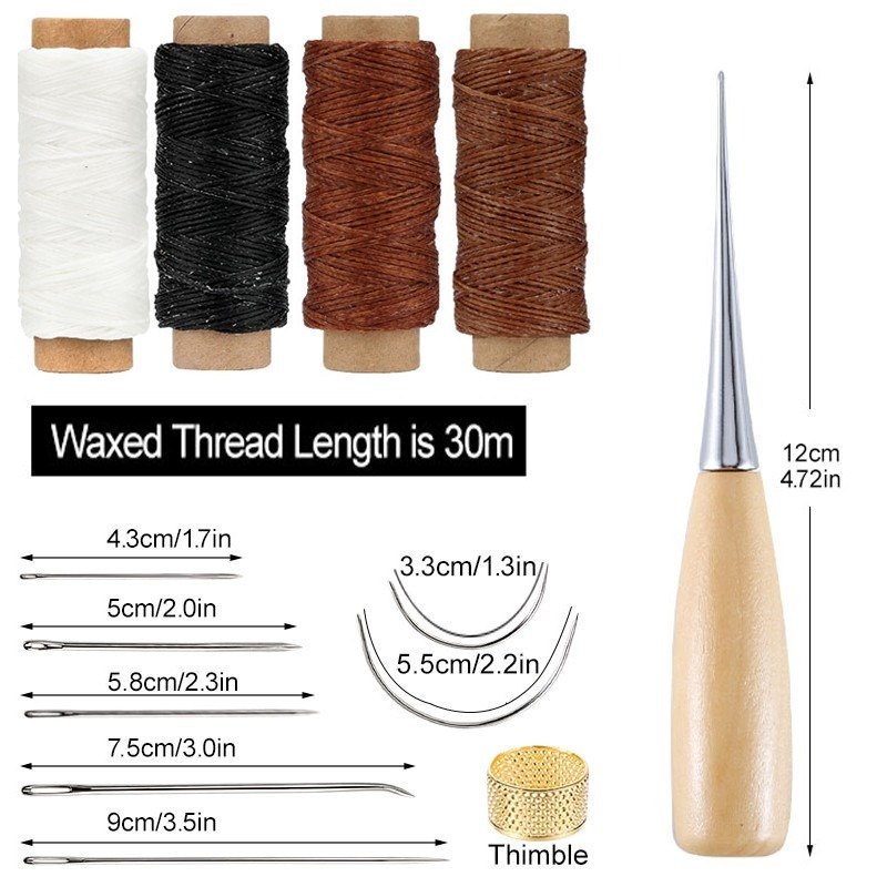 13 Buah Set Jahit Kulit Tas Ta - Leatherwork Needles ulasan dan harga