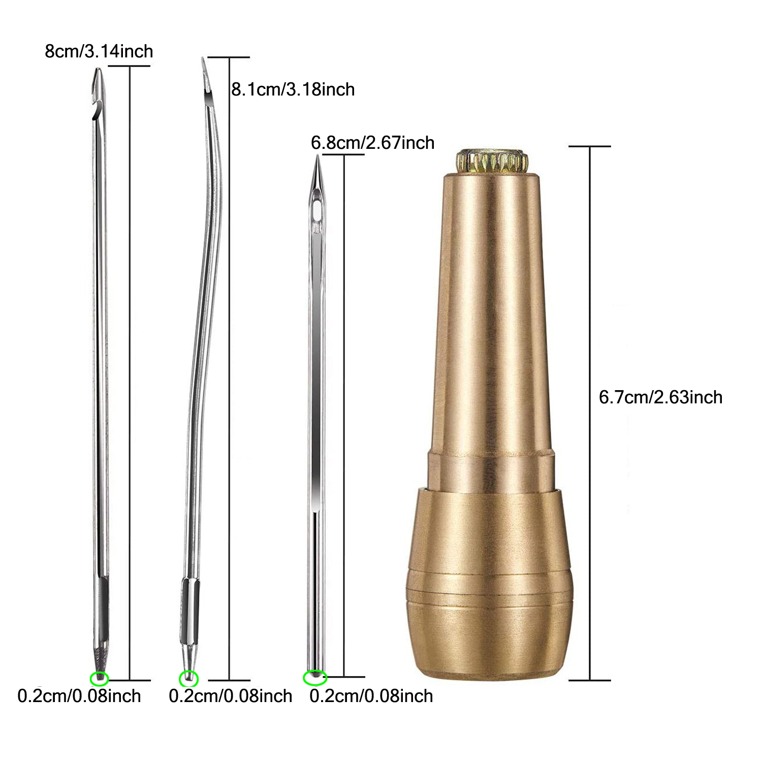 Kit jahit kulit DIY jarum jaru - Leatherwork Needles ulasan dan harga