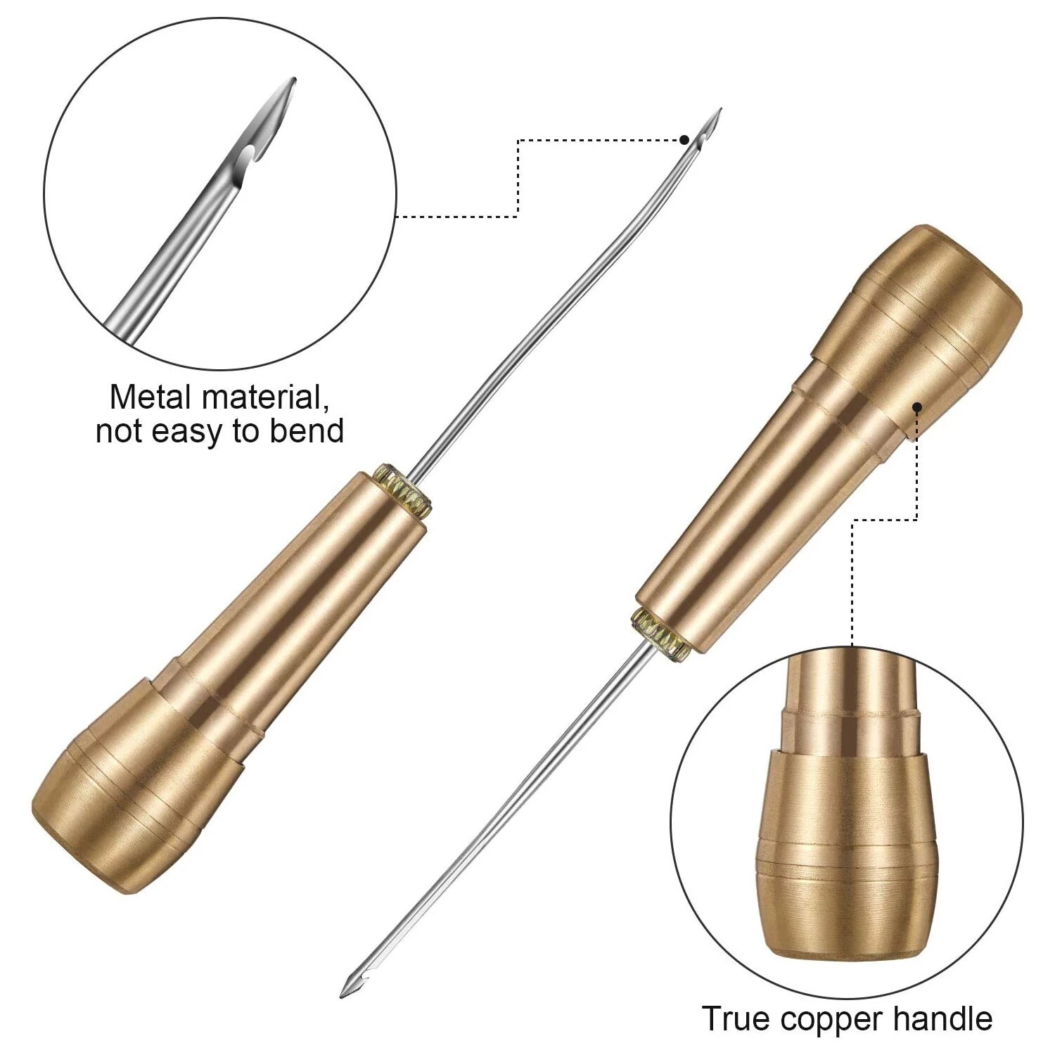 Kit jahit kulit DIY jarum jaru - Leatherwork Needles ulasan dan harga
