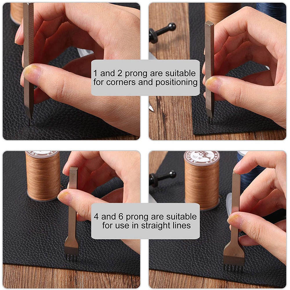 Set Pahat Kulit, Alat Pelubang - Wing Divider Stitch ulasan dan harga