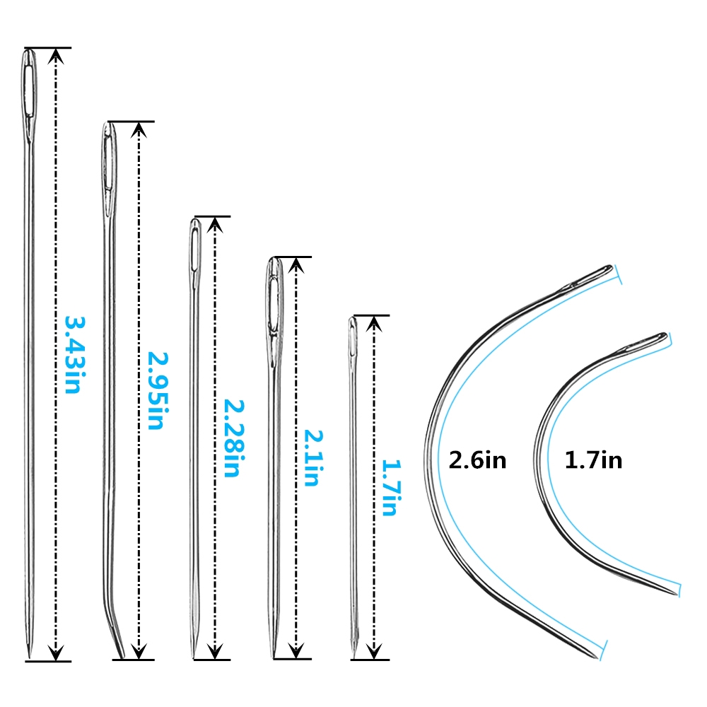 Jarum jahit kulit, 7 buah/pak  - Leatherwork Needles ulasan dan harga