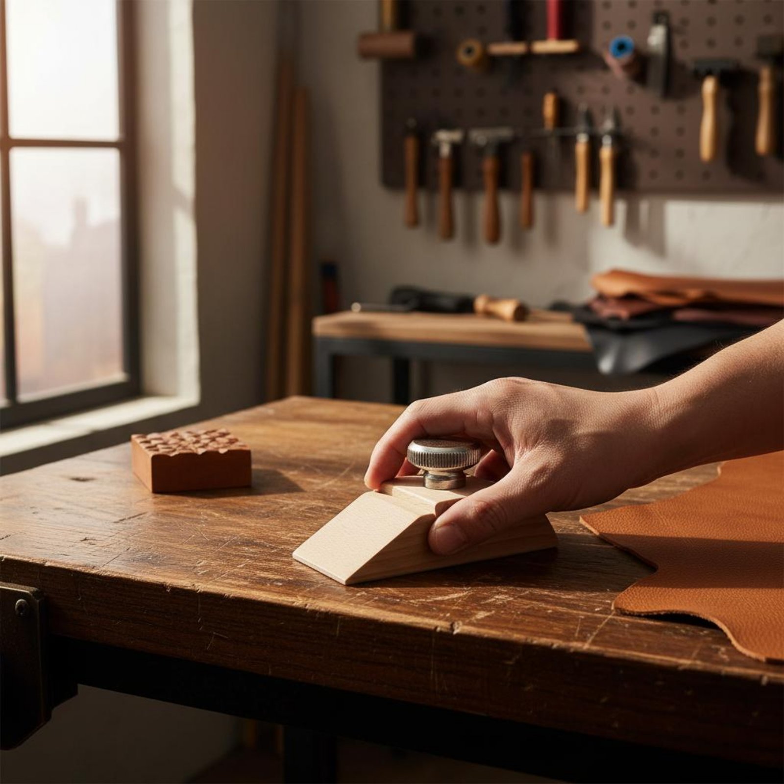 Blok Pengamplas Tepi Kulit den - Leatherworker Block ulasan dan harga